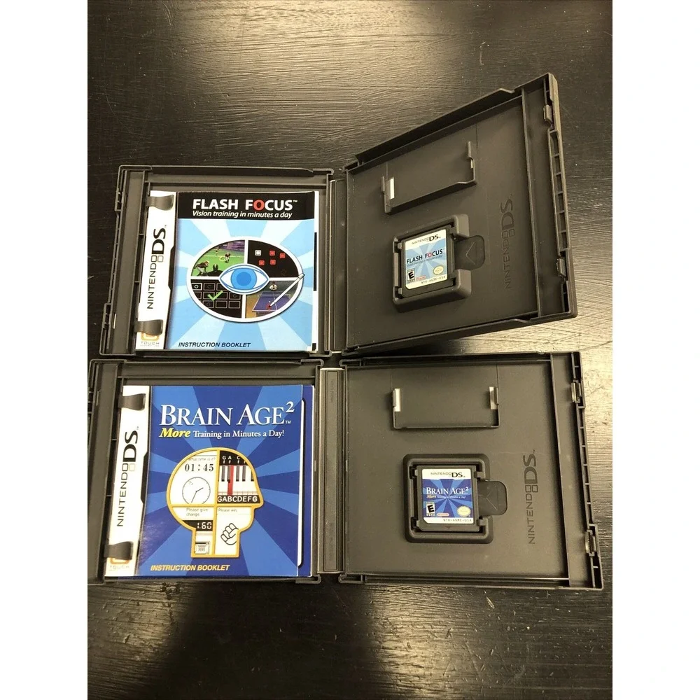 Flash Focus: Vision Training in Minutes a Day (Nintendo DS, 2007)‎ + Brain Age 2